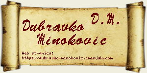 Dubravko Minoković vizit kartica